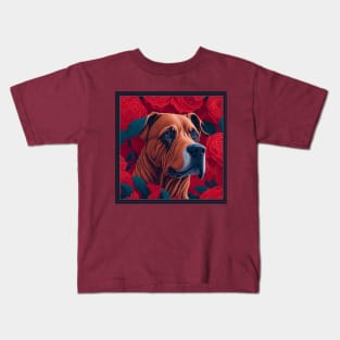 German dog. Style vector (red version 2 German dog) Kids T-Shirt